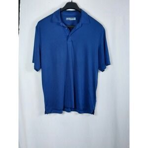 Rountree & Yorke Performance Polyester Blend Blue Men's Shirt Size L